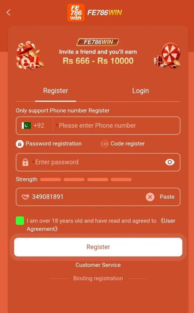 FE786 Game Register