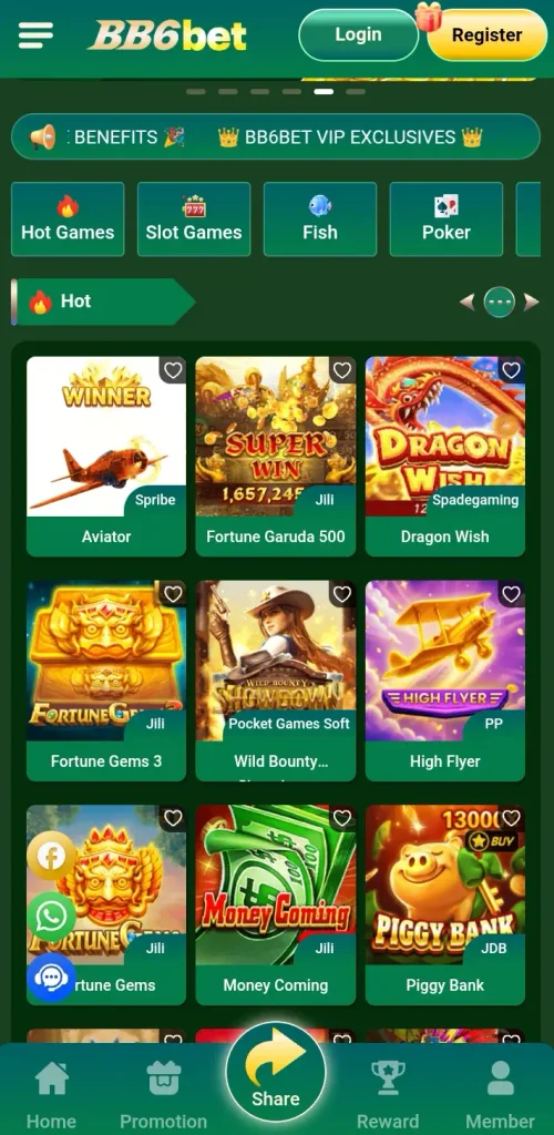 BB6Bet Games